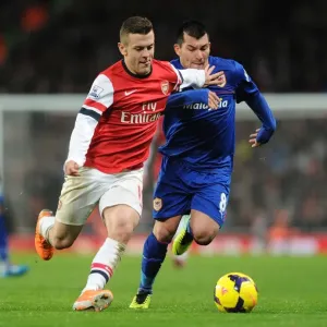 Jack Wilshere vs Gary Medel: Battle in Midfield - Arsenal v Cardiff City, Premier League Jack Wilshere vs Gary Medel: Battle in Midfield - Arsenal v Cardiff City, Premier League