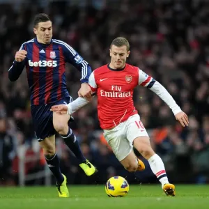 Jack Wilshere vs Geoff Cameron: Intense Battle at Arsenal v Stoke City, Premier League 2012-13 Jack Wilshere vs Geoff Cameron: Intense Battle at Arsenal v Stoke City, Premier League 2012-13