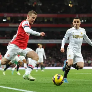 Jack Wilshere vs. Leon Britton: Battle for Ball Control - Arsenal v Swansea City, Premier League 2012-13 Jack Wilshere vs. Leon Britton: Battle for Ball Control - Arsenal v Swansea City, Premier League 2012-13