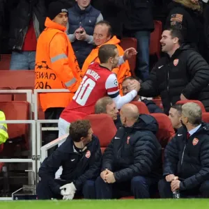 Jack Wilshere's Emotional Goal Celebration with Declan Lynch (Arsenal vs Montpellier, 2012-13)