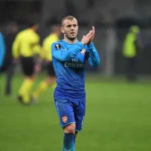 Jack Wilshere's Triumphant Europa League Celebration with Arsenal Fans vs AC Milan Jack Wilshere's Triumphant Europa League Celebration with Arsenal Fans vs AC Milan