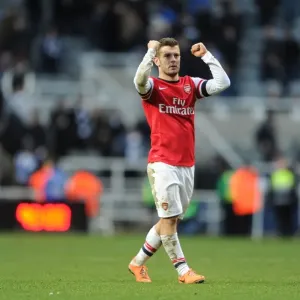 Jack Wilshere's Triumphant Goal Celebration: Arsenal's Victory Over Newcastle United (2013-14) Jack Wilshere's Triumphant Goal Celebration: Arsenal's Victory Over Newcastle United (2013-14)