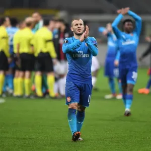 Jack Wilshere's Triumphant Return: Celebrating with Arsenal Fans after Europa League Victory over AC Milan Jack Wilshere's Triumphant Return: Celebrating with Arsenal Fans after Europa League Victory over AC Milan
