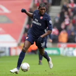 Jay Emmanuel-Thomas (Arsenal). Stoke City 3: 1 Arsenal. FA Cup 4th Round Jay Emmanuel-Thomas (Arsenal). Stoke City 3: 1 Arsenal. FA Cup 4th Round