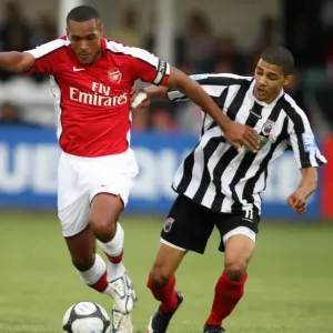 Jay Simpson (Arsenal) Alex Wall (Maidenhead). Maidenhead 1: 7 Arsenal. Pre Season Friendly