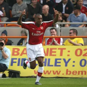 Jay Simpson celebrates scoring the 1st Arsenal goal Jay Simpson celebrates scoring the 1st Arsenal goal