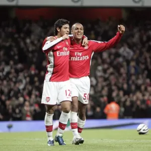 Jay Simpson celebrates scoring his and Arsenals 2nd