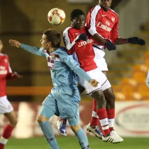 Jay Thomas and Emmanuel Frimpong (Arsenal) Oliver Lee (West Ham)