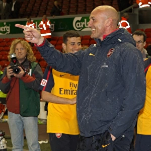 Jay Thomas and Steve Bould: Arsenal's FA Youth Cup Victory Celebration