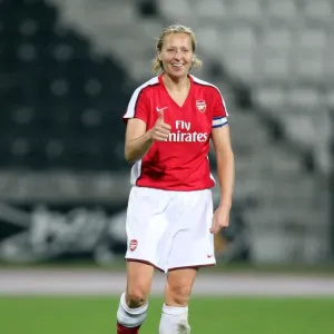 Jayne Ludlow celebrates scoring Arsenals 8th goal Jayne Ludlow celebrates scoring Arsenals 8th goal