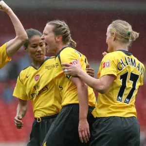 Jayne Ludlow and Teammates Celebrate Arsenal's Second Goal in FA Cup Final Victory (2007) Jayne Ludlow and Teammates Celebrate Arsenal's Second Goal in FA Cup Final Victory (2007)