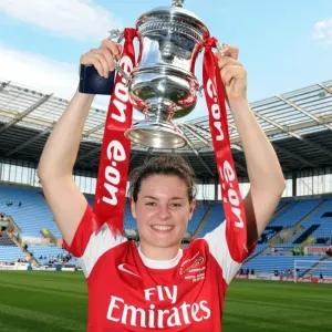 Jennifer Beattie with the FA Cup: Arsenal's Victory over Bristol Academy Jennifer Beattie with the FA Cup: Arsenal's Victory over Bristol Academy