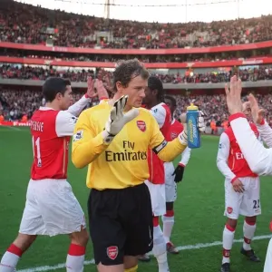 Jens Lehmann and Mathieu Flamini (Arsenal) before the match Jens Lehmann and Mathieu Flamini (Arsenal) before the match
