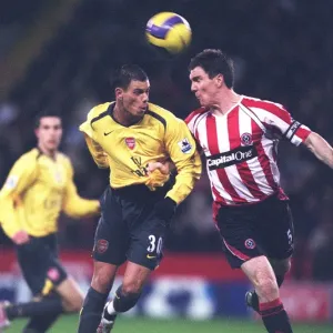 Jeremie Aliadiere (Arsenal) Chris Morgan (Sheff Utd) Jeremie Aliadiere (Arsenal) Chris Morgan (Sheff Utd)