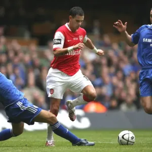 Jeremie Aliadiere (Arsenal) Ricardo Carvalho and John Terry (Chelsea) Jeremie Aliadiere (Arsenal) Ricardo Carvalho and John Terry (Chelsea)