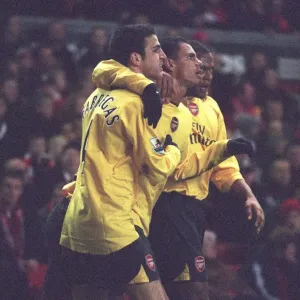 Jeremie Aliadiere celebrates scoring Arsenals 1st goal Print