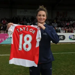 Jodie Taylor (Arsenal Ladies) new signing before the match Jodie Taylor (Arsenal Ladies) new signing before the match
