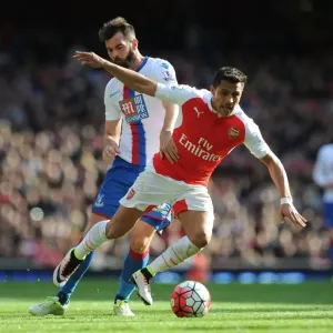 Joe Ledley Fouls Alexis Sanchez: Arsenal vs Crystal Palace, Premier League 2015-16 Joe Ledley Fouls Alexis Sanchez: Arsenal vs Crystal Palace, Premier League 2015-16