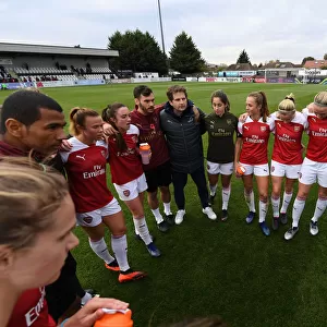 Joe Montemurro Addresses Arsenal Women's Team After Match Against Birmingham Ladies