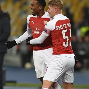 Joe Willock and Emile Smith Rowe Celebrate Goals in Arsenal's UEFA Europa League Victory over Vorskla Poltava