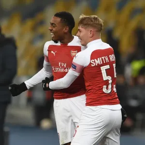 Joe Willock and Emile Smith Rowe Celebrate Goals in Arsenal's UEFA Europa League Victory over Vorskla Poltava