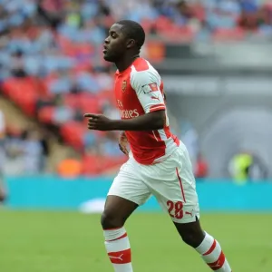 Joel Campbell in Action: Arsenal vs Manchester City - FA Community Shield 2014/15