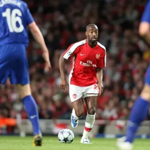 Johan Djourou in Action Against Manchester United in Arsenal's Semi-Final Defeat in the UEFA Champions League, Emirates Stadium, 5/5/09 Johan Djourou in Action Against Manchester United in Arsenal's Semi-Final Defeat in the UEFA Champions League, Emirates Stadium, 5/5/09