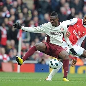 Johan Djourou (Arsenal) Asamoah Gyan (Sunderland). Arsenal 0: 0 Sunderland