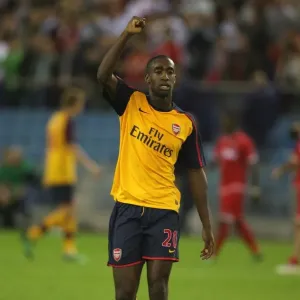 Johan Djourou (Arsenal) salutes the Arsenal fans after the match Johan Djourou (Arsenal) salutes the Arsenal fans after the match