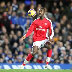 Johan Djourou Celebrates Arsenal's Win Over Chelsea in the Barclays Premier League, November 2008