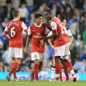 Johan Djourou, Denilson and Laurent Koscielny (Arsenal). Tottenham Hotspur 1 Johan Djourou, Denilson and Laurent Koscielny (Arsenal). Tottenham Hotspur 1