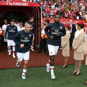 Johan Djourou and Henri Lansbury (Arsenal)