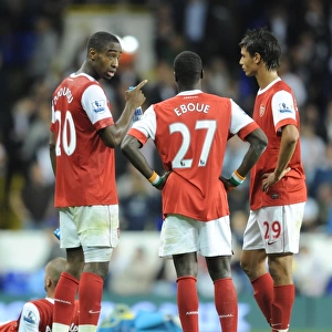 Johan Djourou, Marouane Chamakh and Emmanuel Eboue (Arsenal). Tottenham Hotspur 1