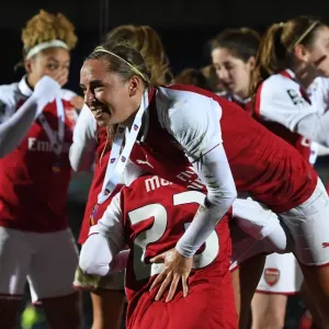Jordan Nobbs Celebrates Arsenal Women's Continental Cup Victory over Manchester City Ladies