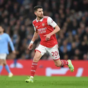 Jorginho in Action: Manchester City vs. Arsenal - Premier League Showdown, 2022-23 Jorginho in Action: Manchester City vs. Arsenal - Premier League Showdown, 2022-23