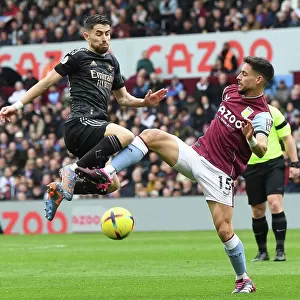 Jorginho vs. Alexandre Moreno: Intense Battle in Aston Villa vs. Arsenal FC Premier League Clash