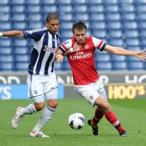 Print of Josh Rees (Arsenal) vs Bradley Garmston (WBA) in U21 match Print of Josh Rees (Arsenal) vs Bradley Garmston (WBA) in U21 match