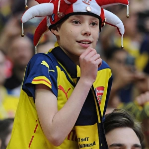 Jubilant Arsenal Fan Celebrates FA Cup Victory: Arsenal 4-0 Aston Villa, FA Cup Final, Wembley Stadium (2015)