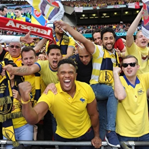 Jubilant Arsenal Fans Celebrate FA Cup Victory: Arsenal 4-0 Aston Villa, FA Cup Final, Wembley Stadium (2015)