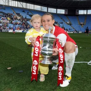 Julie Fleeting (Arsenal) with the FA Cup Trophy. Arsenal Ladies 2: 0 Bristol Academy Julie Fleeting (Arsenal) with the FA Cup Trophy. Arsenal Ladies 2: 0 Bristol Academy