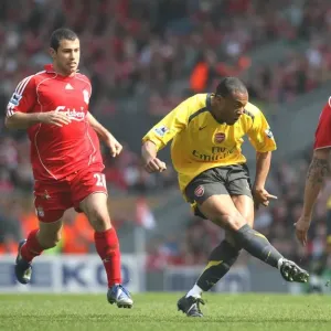 Julio Baptista (Arsenal) Daniel Agger and Javier Mascherano (Liverpool)