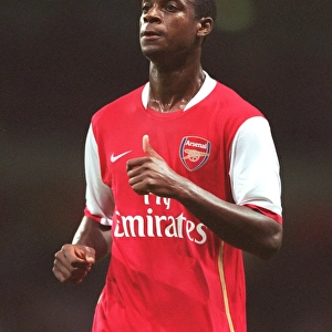 Justin Hoyte in Action: Arsenal's 2-1 Victory over Dinamo Zagreb in the UEFA Champions League Qualifier, Emirates Stadium, 2006