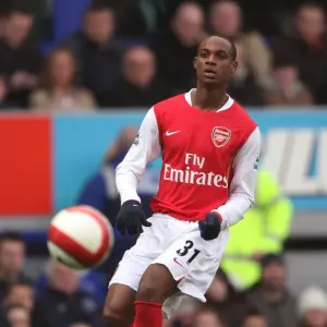 Justin Hoyte: Defending for Arsenal Against Everton at Goodison Park, March 18, 2007 Justin Hoyte: Defending for Arsenal Against Everton at Goodison Park, March 18, 2007