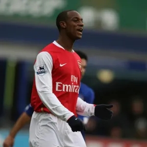 Justin Hoyte Defending for Arsenal at Goodison Park, March 2007: Everton vs Arsenal, Barclays Premiership Justin Hoyte Defending for Arsenal at Goodison Park, March 2007: Everton vs Arsenal, Barclays Premiership