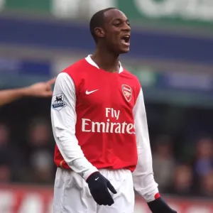 Justin Hoyte Defending for Arsenal at Goodison Park: Everton vs Arsenal (1-0 to Everton), March 2007
