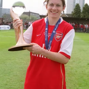 Karen Carney (Arsenal) with the European Trophy