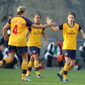 Karen Carney celebrates scoring her 2nd goal for Arsenal