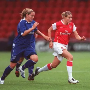 Kelly Smith (Arsenal Ladies) celebrates at the end of the match