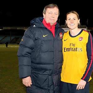Kelly Smith (Arsenal) with Vic Akers the Arsenal Ladies Manager