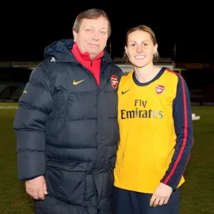 Kelly Smith (Arsenal) with Vic Akers the Arsenal Ladies Manager Kelly Smith (Arsenal) with Vic Akers the Arsenal Ladies Manager